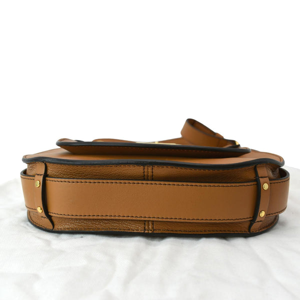 CHLOE Tess Hobo Calfskin Leather Crossbody Bag Camel