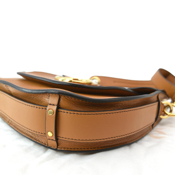 CHLOE Tess Hobo Calfskin Leather Crossbody Bag Camel