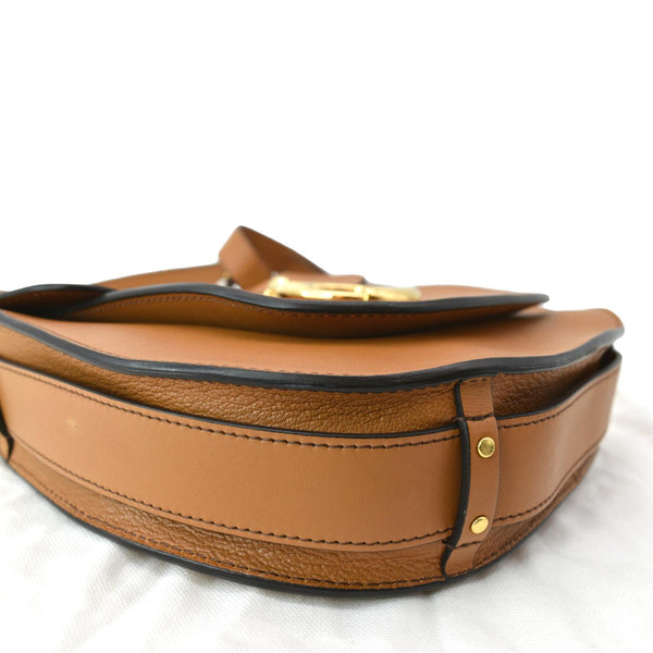 CHLOE Tess Hobo Calfskin Leather Crossbody Bag Camel