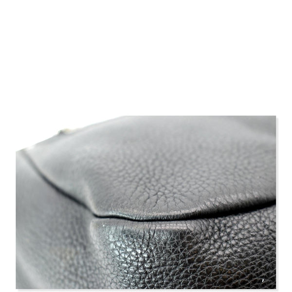 CHANEL CC Chain Around Flap Pebbled Calfskin Shoulder Bag Black