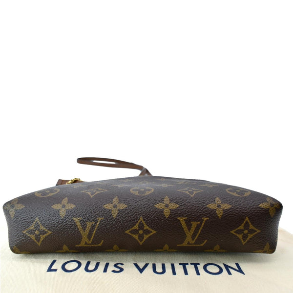 LOUIS VUITTON Pallas Monogram Canvas Clutch Crossbody Bag Brown