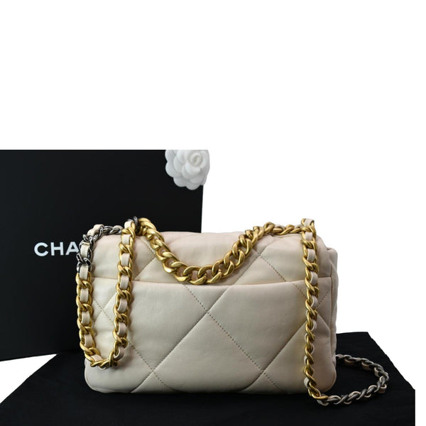 Chanel 19 Large Flap Medium Quilted Lambskin Leather Bag