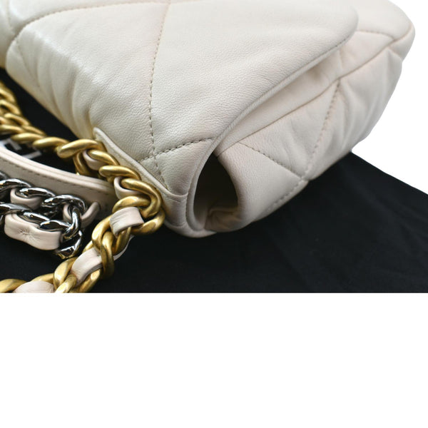 Chanel 19 Large Flap Medium Quilted Lambskin Leather Bag