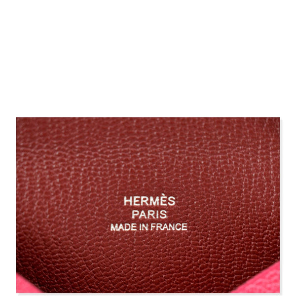 HERMES Calvi Epsom leather Card Holder Pink - Hot Deals