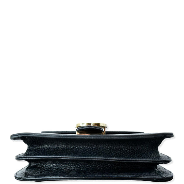 GUCCI Interlocking GG Leather Crossbody Bag Black 510304