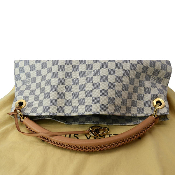 Louis Vuitton Artsy MM Damier Azur Hobo Bag White For Sale