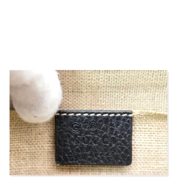 GUCCI Interlocking GG Leather Crossbody Bag Black 510304