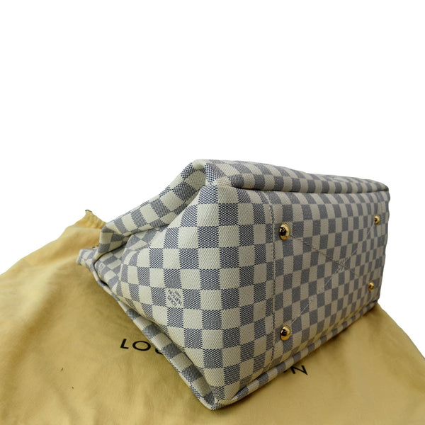 Louis Vuitton Artsy MM Damier Azur Hobo Bag White For Sale