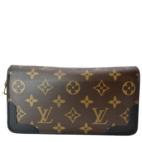 LOUIS VUITTON Retiro Monogram Canvas Zippy Wallet Brown