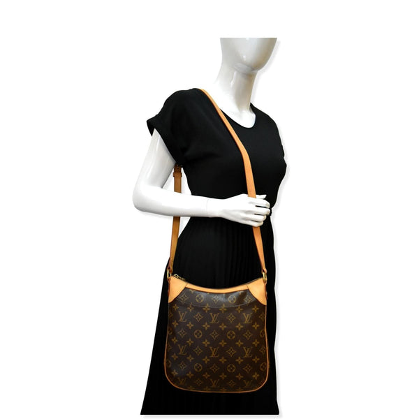 LOUIS VUITTON Odeon PM Monogram Canvas Shoulder Bag Brown
