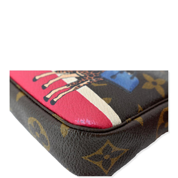 LOUIS VUITTON Animation Pochette Monogram Canvas Accessoires Pouch Brown