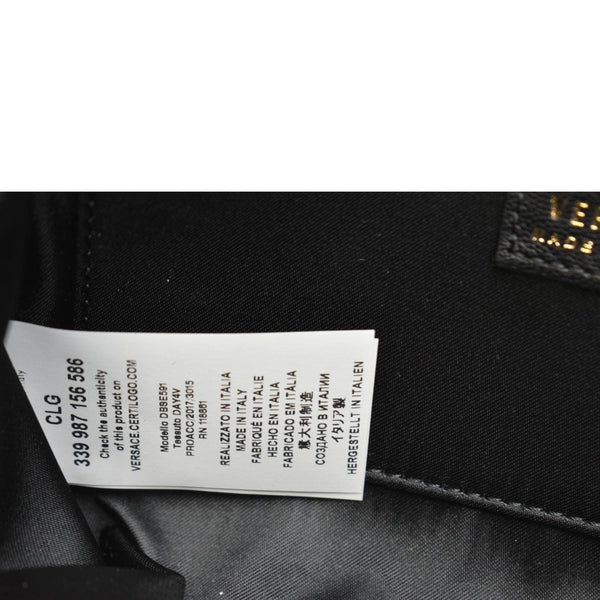 VERSACE Palazzo Medusa Metallic Leather Chain Clutch Bag