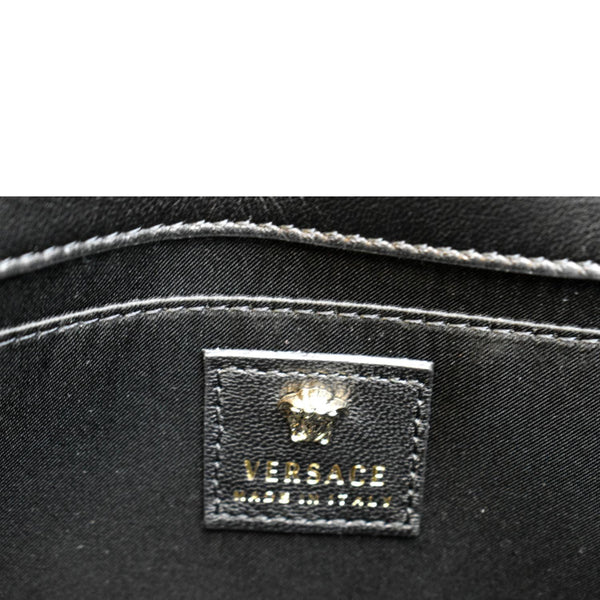 VERSACE Palazzo Medusa Metallic Leather Chain Clutch Bag