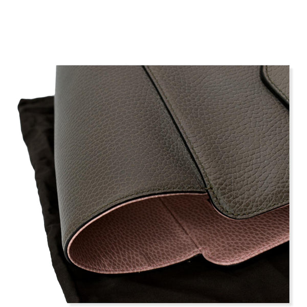 Gucci Swing Medium Pebbled Leather Tote Bag Taupe