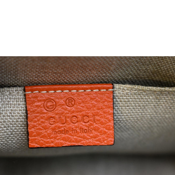 GUCCI Dome Small Leather Crossbody Bag Orange 449661