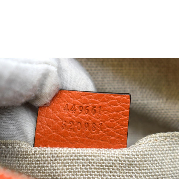 GUCCI Dome Small Leather Crossbody Bag Orange 449661