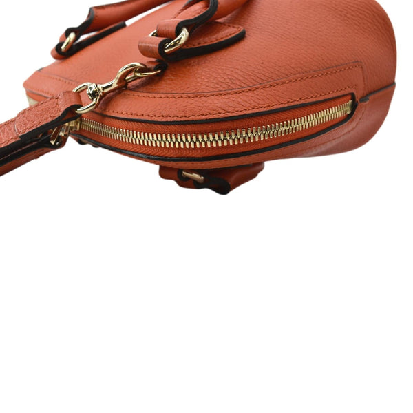 GUCCI Dome Small Leather Crossbody Bag Orange 449661