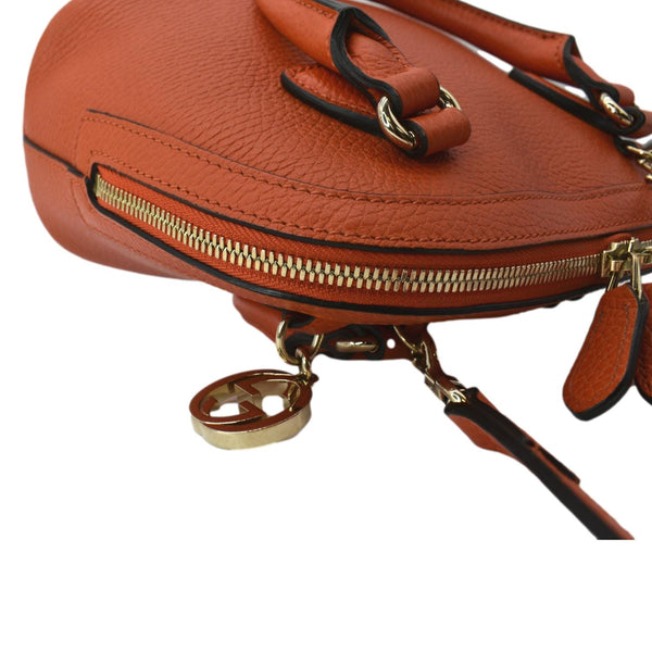 GUCCI Dome Small Leather Crossbody Bag Orange 449661