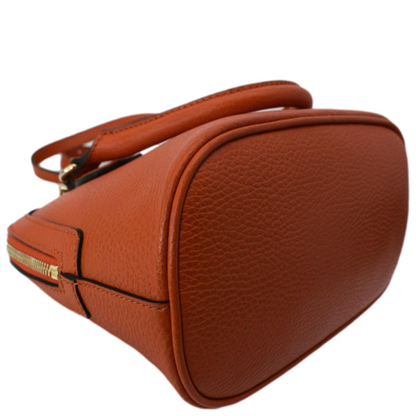 GUCCI Dome Small Leather Crossbody Bag Orange 449661