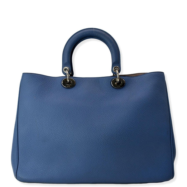 CHRISTIAN DIOR Large Diorissimo Leather Shoulder Bag Blue