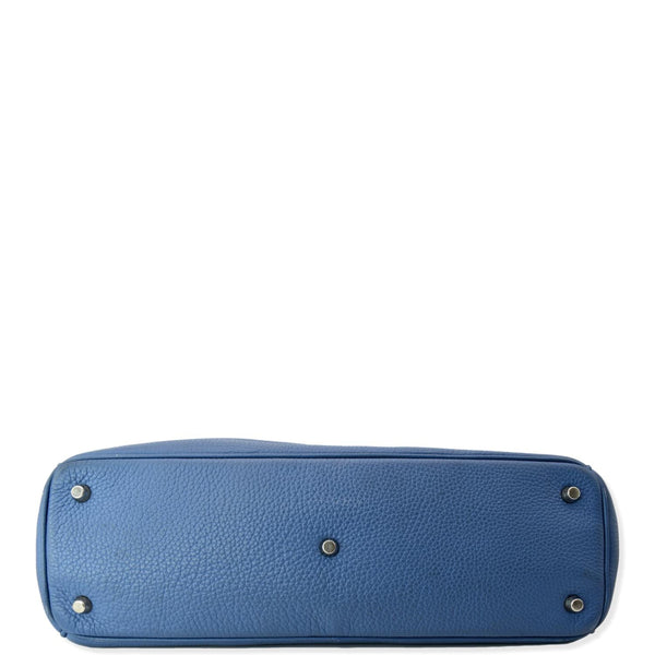 CHRISTIAN DIOR Large Diorissimo Leather Shoulder Bag Blue