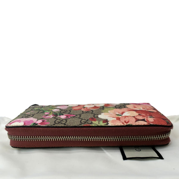 Preowned Gucci Blooms Zip Around GG Canvas Wallet Beige