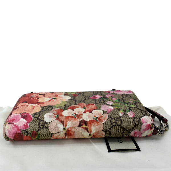 Preowned Gucci Blooms Zip Around GG Canvas Wallet Beige