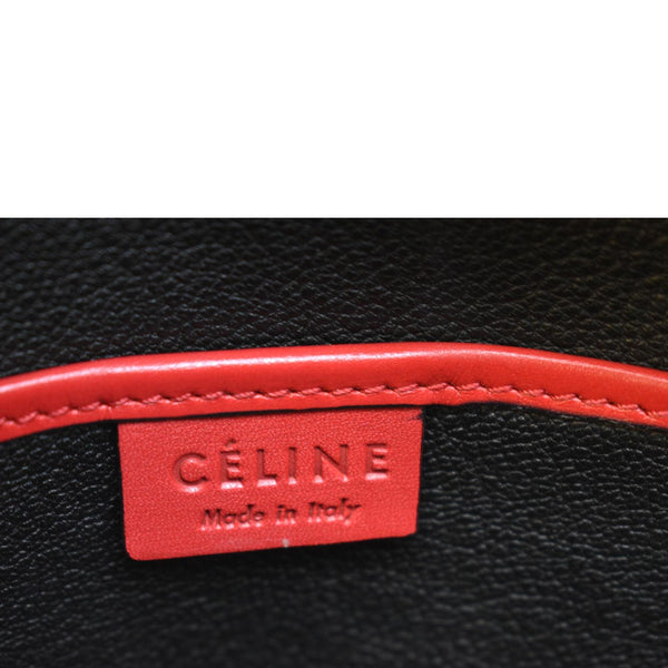 Celine Nano Luggage Leather Shoulder Bag Red For Women