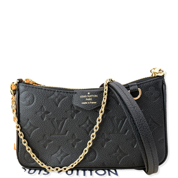 LOUIS VUITTON Easy Pouch on Strap Monogram Empreinte Shoulder Bag Black