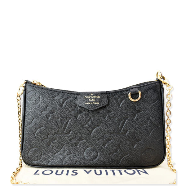 LOUIS VUITTON Easy Pouch on Strap Monogram Empreinte Shoulder Bag Black