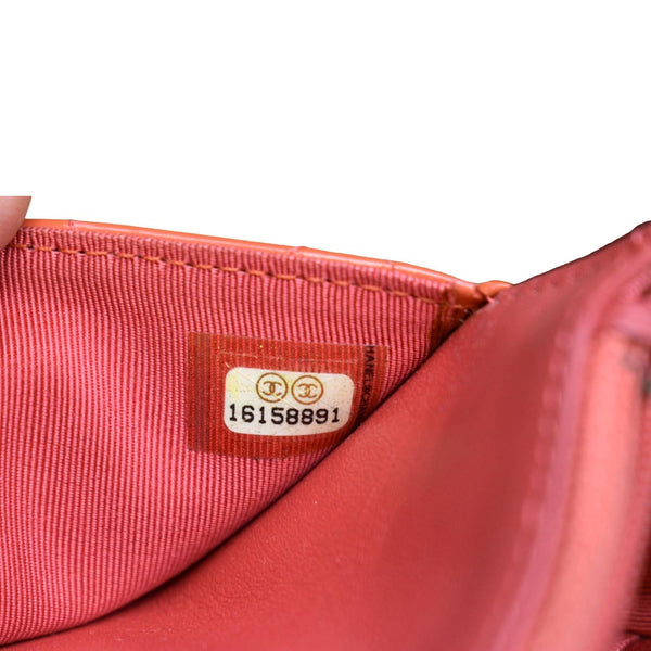 Chanel WOC Patent Leather Wallet On Chain Clutch Bag Red