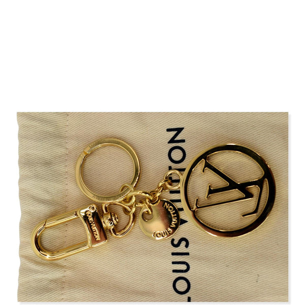 LOUIS VUITTON LV Circle Bag Charm Key Holder Gold