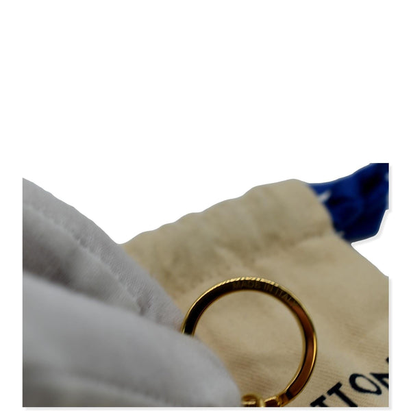 LOUIS VUITTON LV Circle Bag Charm Key Holder Gold