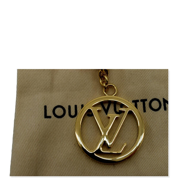 LOUIS VUITTON LV Circle Bag Charm Key Holder Gold