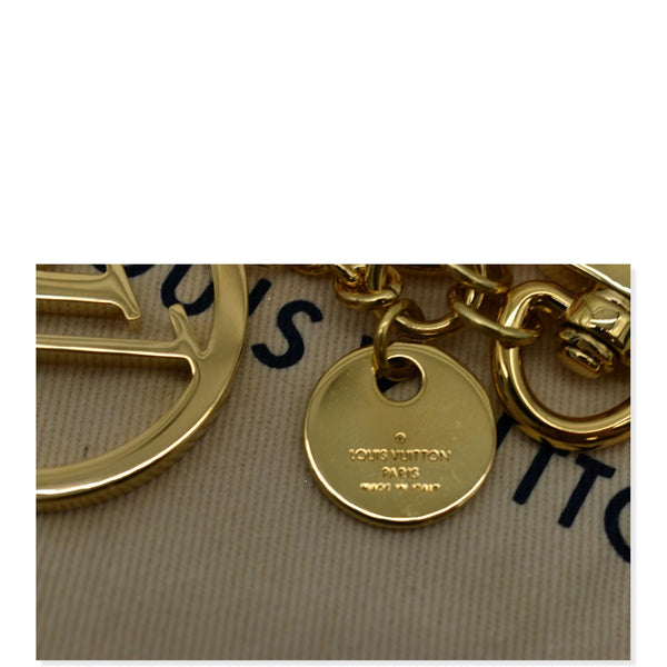 LOUIS VUITTON LV Circle Bag Charm Key Holder Gold