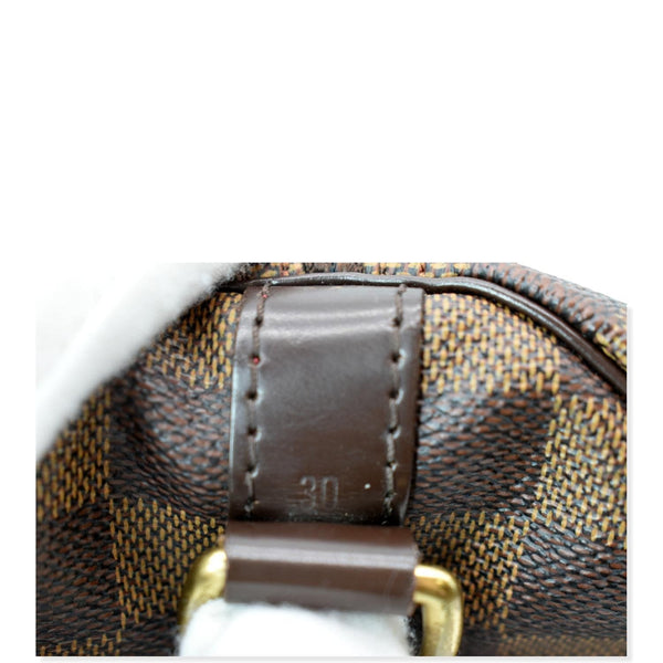 LOUIS VUITTON Speedy 30 Bandouliere Damier Ebene Satchel Bag Brown