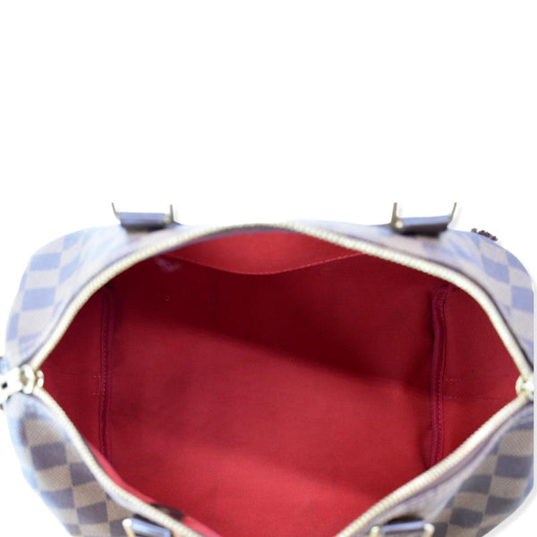 LOUIS VUITTON Speedy 30 Bandouliere Damier Ebene Satchel Bag Brown