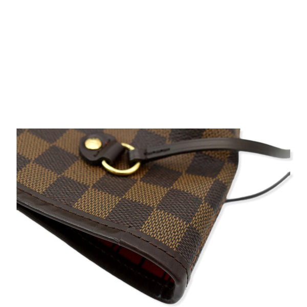 LOUIS VUITTON Neverfull MM Damier Ebene Tote Bag Brown