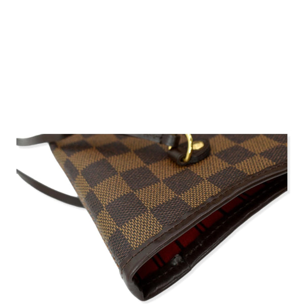 LOUIS VUITTON Neverfull MM Damier Ebene Tote Bag Brown