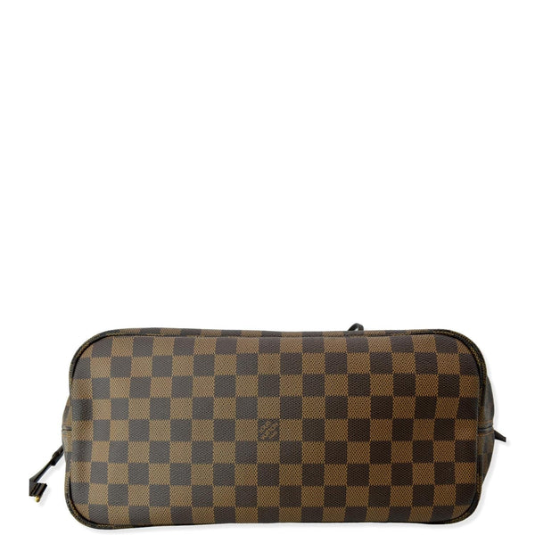 LOUIS VUITTON Neverfull MM Damier Ebene Tote Bag Brown