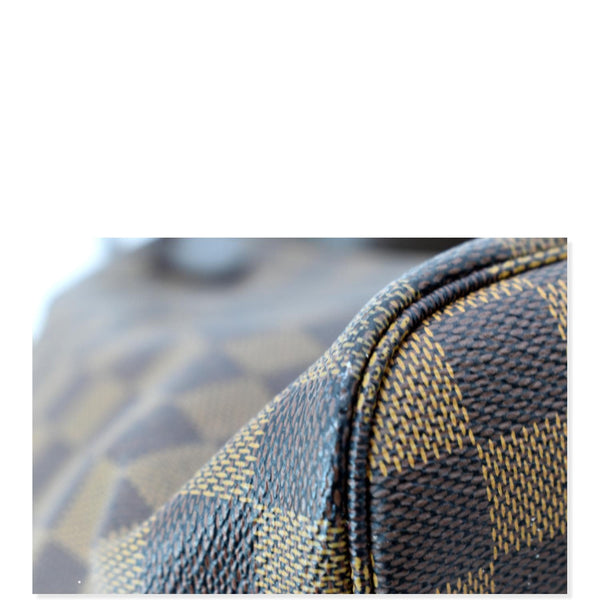 LOUIS VUITTON Neverfull MM Damier Ebene Tote Bag Brown