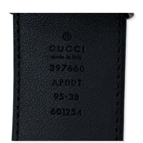 GUCCI Double G Buckle Leather Belt Black 397660