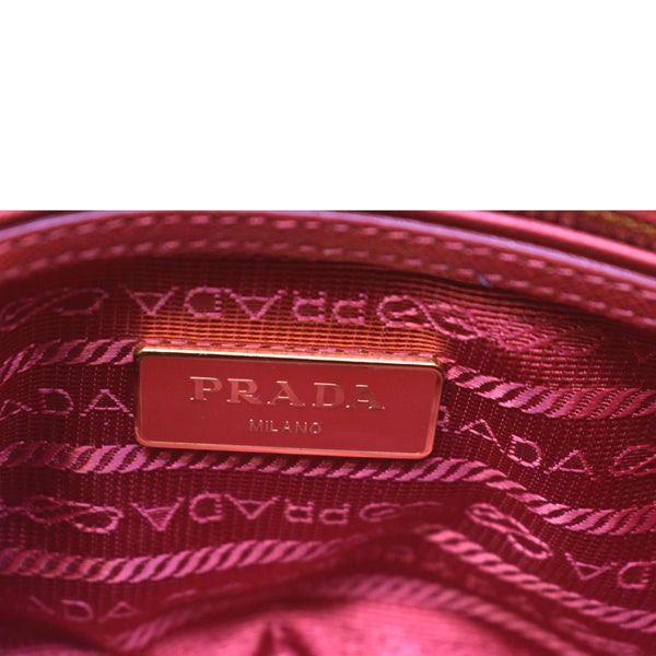 PRADA Lux Saffiano Leather Top Handle Satchel Bag Red