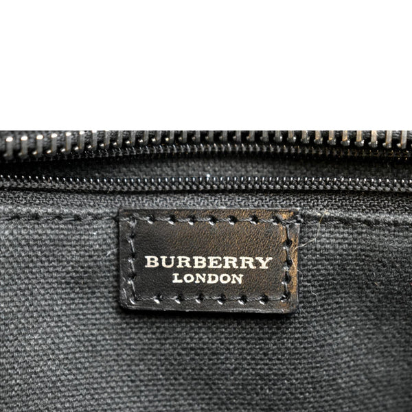 BURBERRY Buckle Small House Check Hobo Shoulder Bag Black