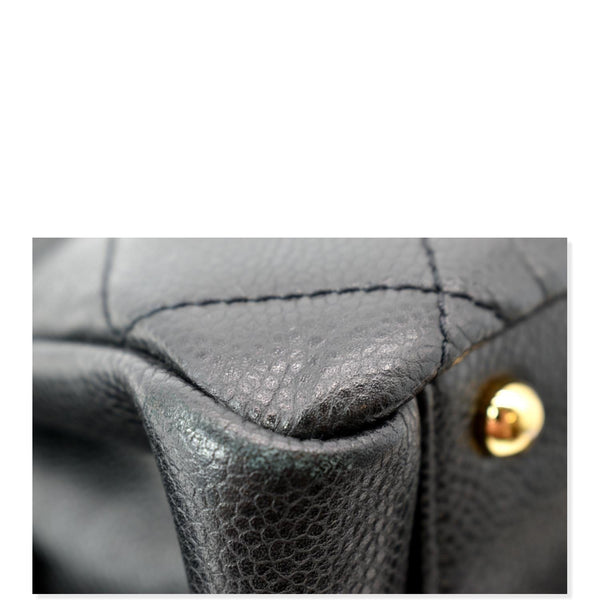 CHANEL Timeless CC Soft Quilted Caviar Leather Shopping Tote Bag Black