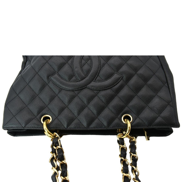 CHANEL Grand Shopping GST Caviar Leather Tote Bag Black