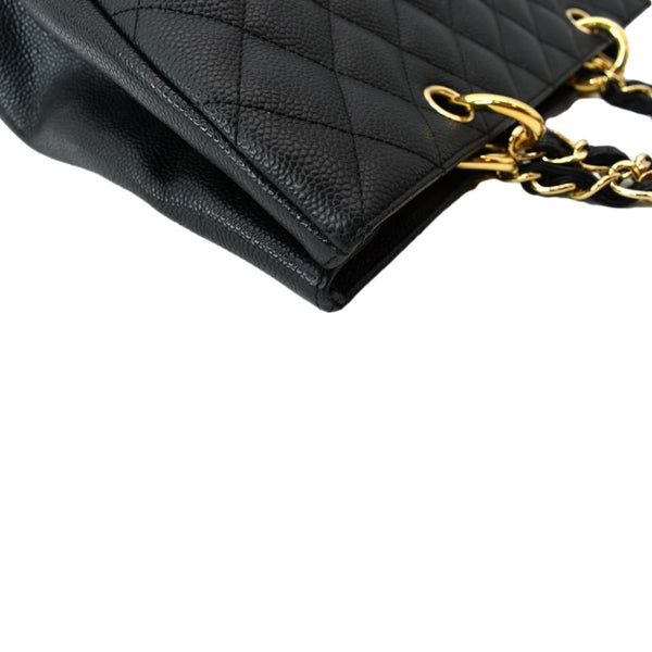 CHANEL Grand Shopping GST Caviar Leather Tote Bag Black