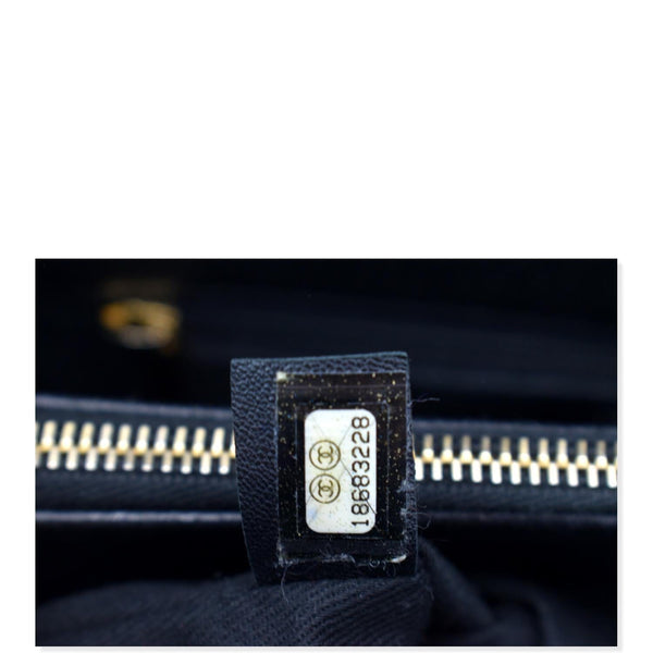 CHANEL Timeless CC Soft Quilted Caviar Leather Shopping Tote Bag Black