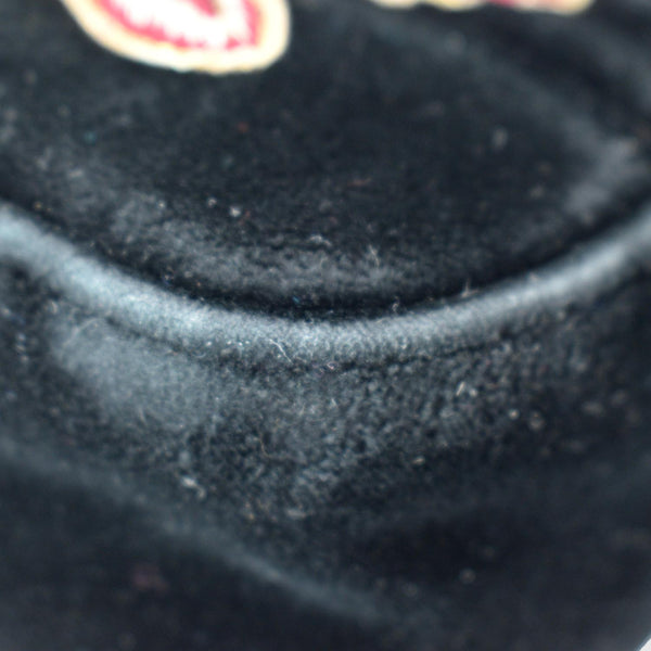 GUCCI Blind For Love Marmont Embroidered Velvet Shoulder Bag Black 443496