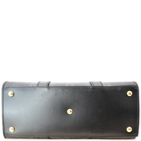 LOUIS VUITTON Very Tote MM Monogram Cuir Plume Shoulder Bag Noir Black